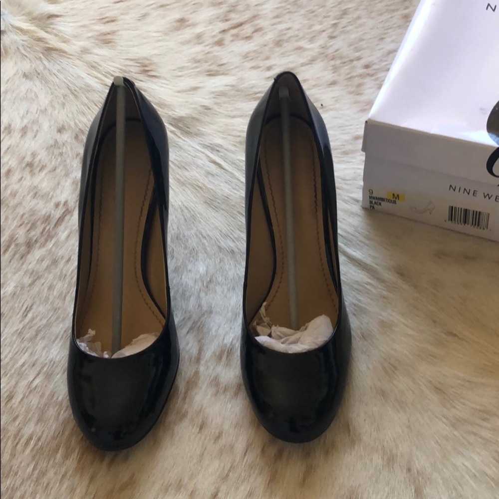 Nine West Black Patent Leather Stilettos Size 9